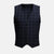 Charcoal Blue Check Flannel Vest - SARTORO