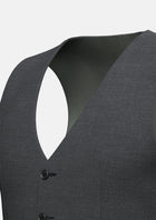 Charcoal Crosshatch Vest - SARTORO320