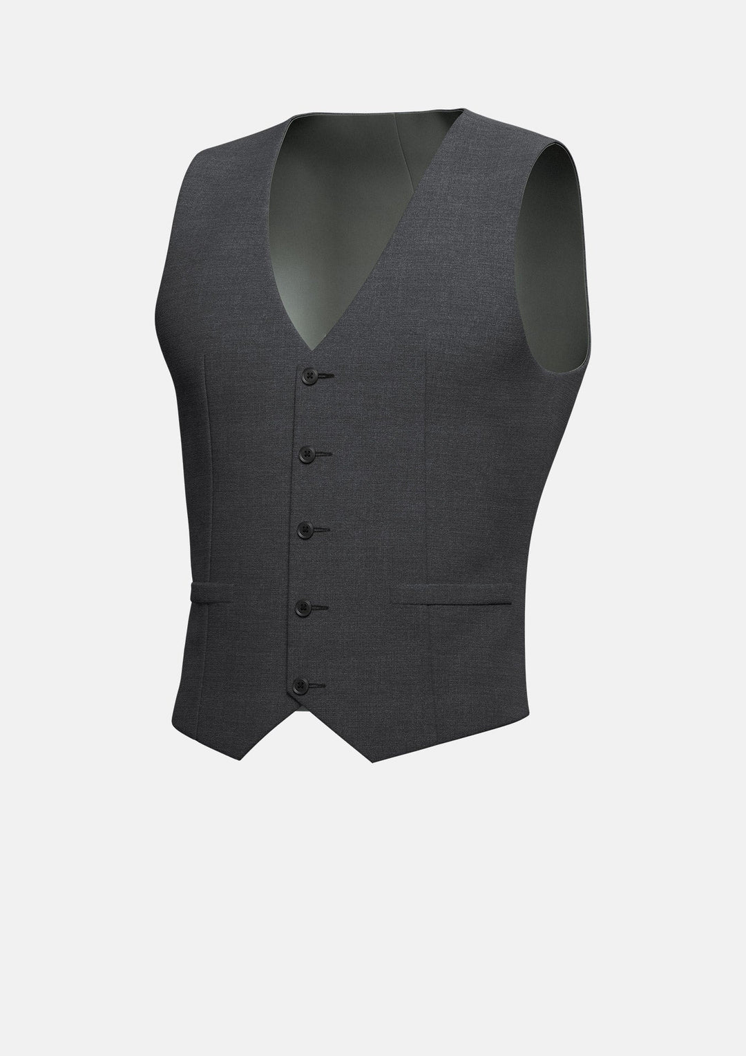 Charcoal Crosshatch Vest - SARTORO