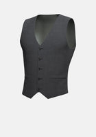 Charcoal Crosshatch Vest - SARTORO157