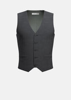 Charcoal Crosshatch Vest - SARTORO220