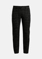 Charcoal Flannel Windowpane Pants - SARTORO