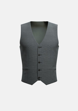 Charcoal Prince of Wales Vest
