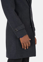 Charcoal Wool Classic Overcoat - SARTORO398