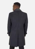 Charcoal Wool Classic Overcoat - SARTORO557