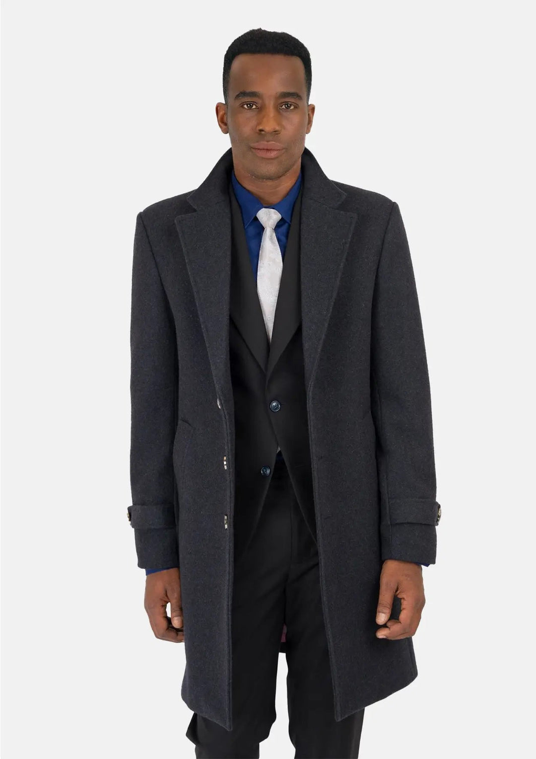 Charcoal Wool Overcoat SARTORO Custom Made Men s Coats Long Light