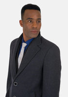 Charcoal Wool Classic Overcoat - SARTORO182