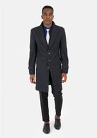 Charcoal Wool Classic Overcoat - SARTORO953