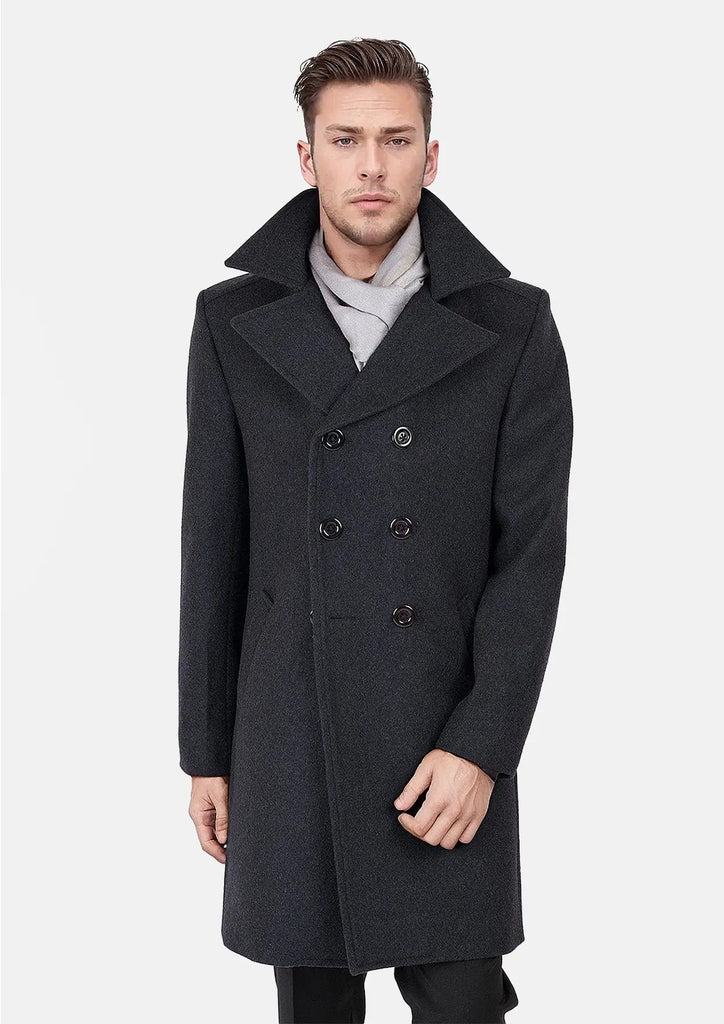 コルニエWOOL DOUBLE CLOTH PEA COAT TOP GRAY コルニエWOOL DOUBLE CLOTH PEA COAT TOP GRAY
