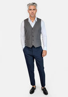 Charcoal Wool Vest - SARTORO331