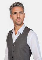 Charcoal Wool Vest - SARTORO948