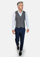 Charcoal Wool Vest - SARTORO279