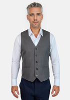 Charcoal Wool Vest - SARTORO172