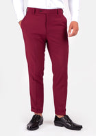 Claret Red Stretch Pants - SARTORO768