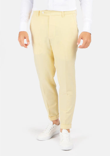 Cream Stretch Pants - SARTORO