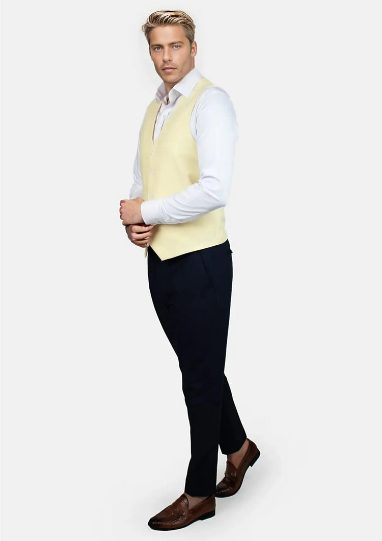 Cream Vest - SARTORO100