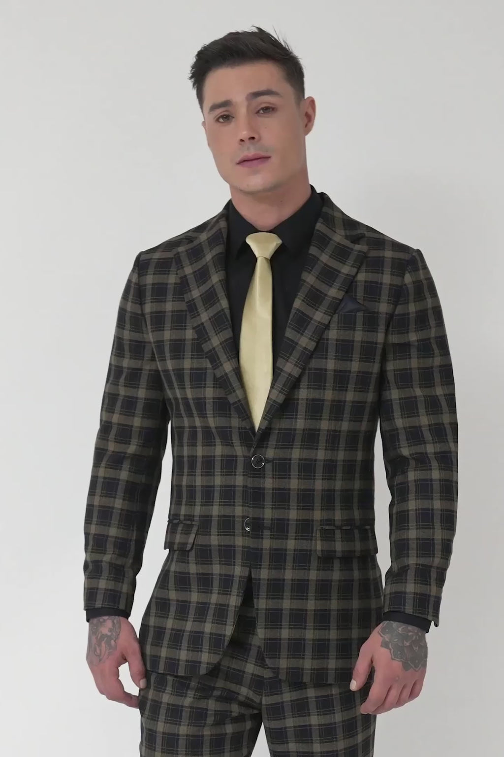 Ellis Black & Gold Check Jacket