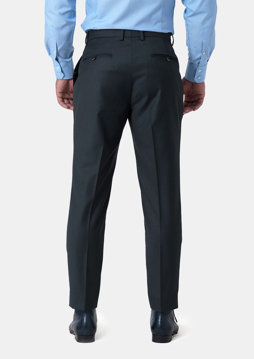 Dark Charcoal Twill Pants - SARTORO