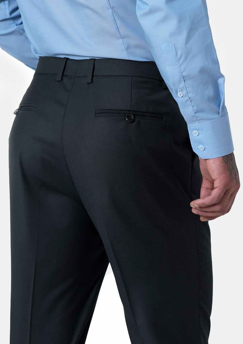 Dark Charcoal Twill Pants - SARTORO