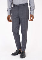 Dark Grey Windowpane Pants - SARTORO708