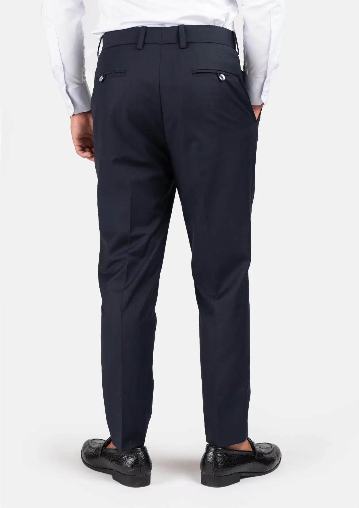 Dark Navy Twill Pants - SARTORO