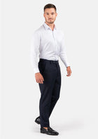Dark Navy Twill Pants - SARTORO137