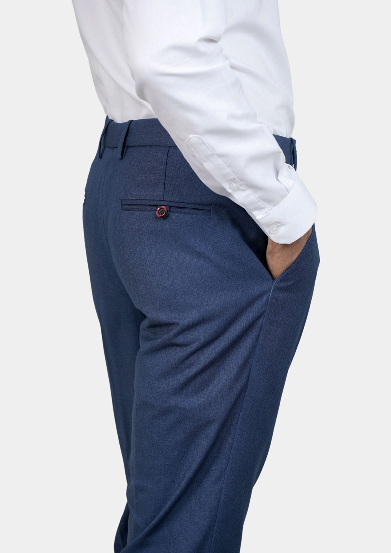 Deep Blue Crosshatch Pants - SARTORO