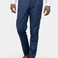 Deep Blue Crosshatch Pants - SARTORO