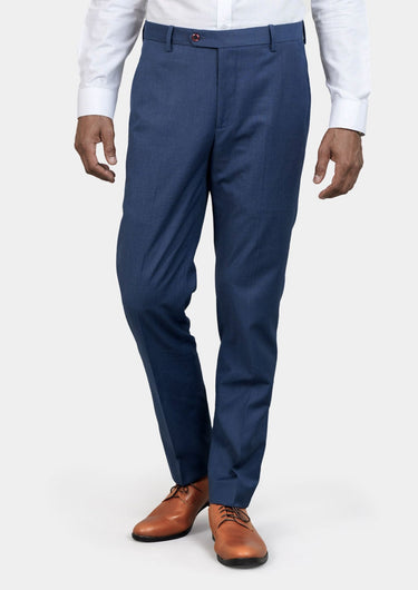 Deep Blue Crosshatch Pants - SARTORO