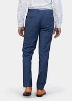 Deep Blue Crosshatch Pants - SARTORO360