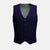 Deep Blue Flannel Windowpane Vest - SARTORO