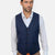 Deep Blue Sharkskin Vest - SARTORO