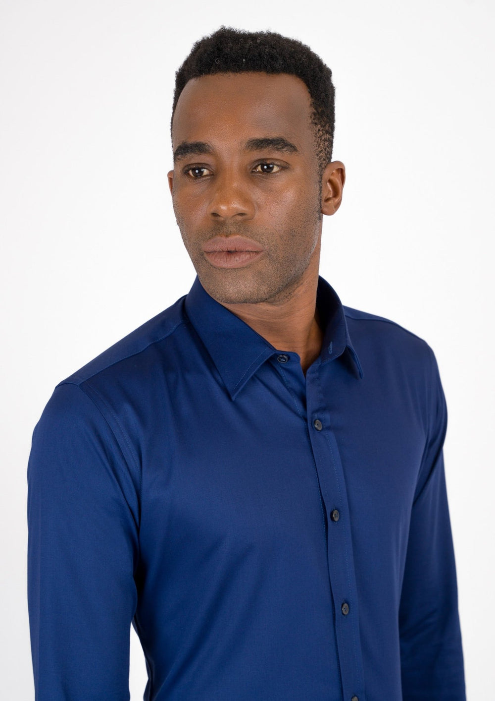 Deep Blue Ultrasoft Bamboo Shirt - SARTORO