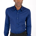 Deep Blue Ultrasoft Bamboo Shirt - SARTORO