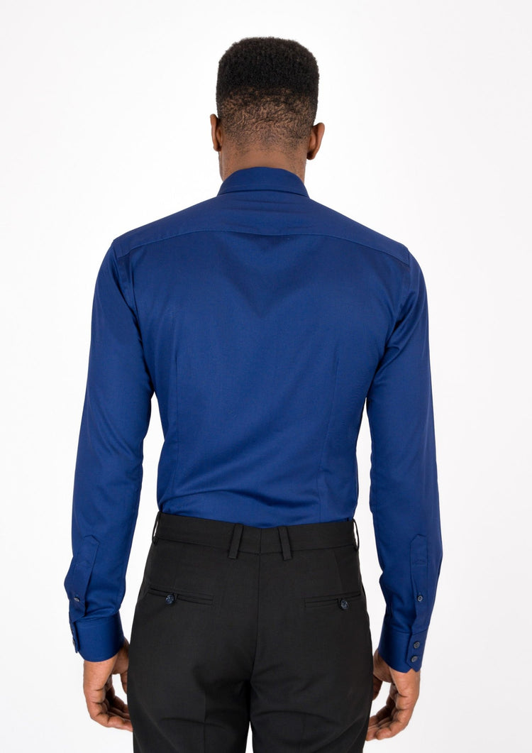 Deep Blue Ultrasoft Bamboo Shirt - SARTORO