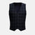 Deep Navy Windowpane Vest - SARTORO