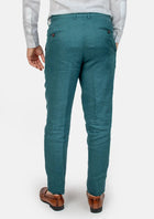 Deep Teal Linen Pants - SARTORO581