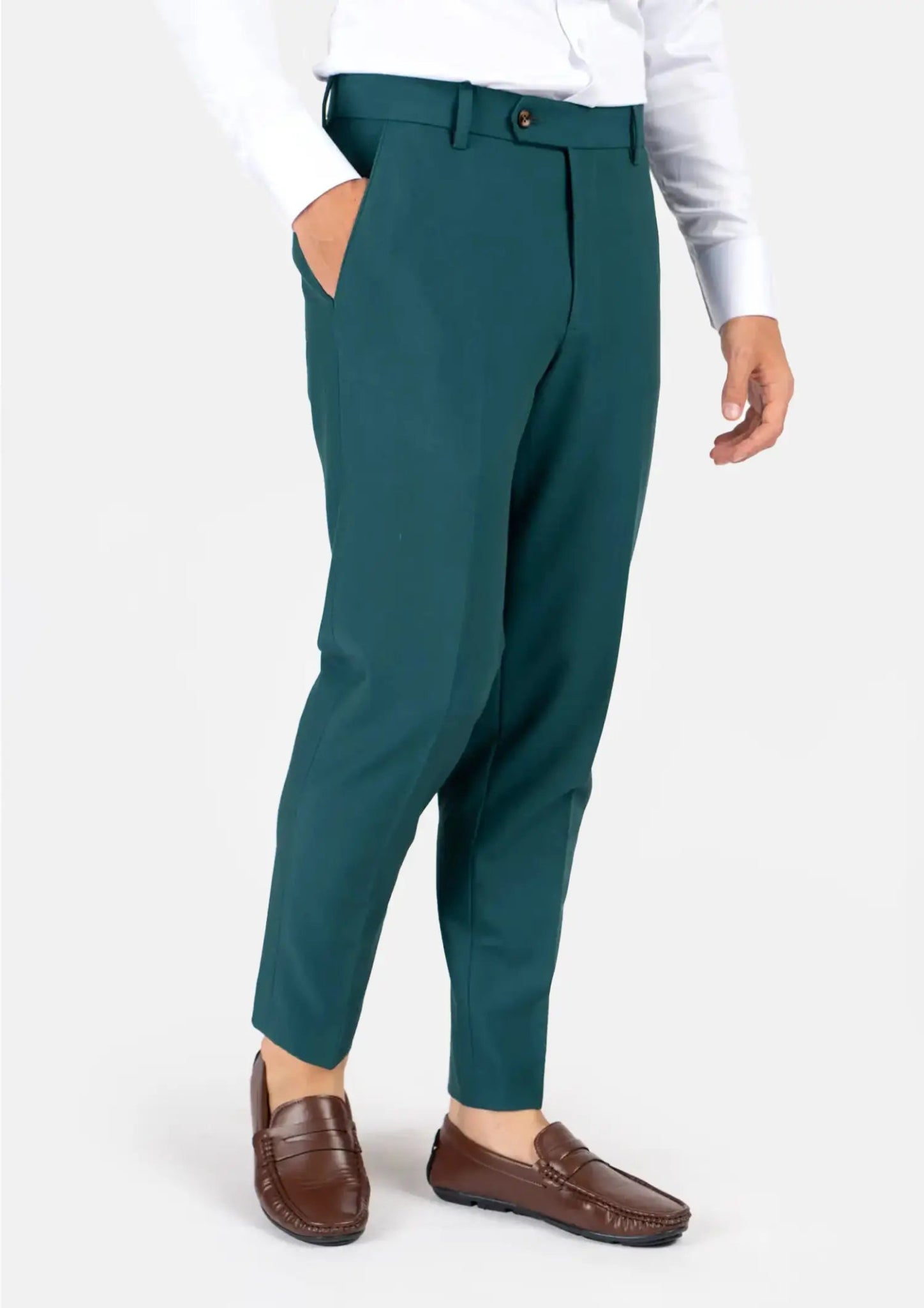 Diamantia Teal Stretch Pants - SARTORO