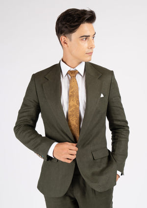 Eldridge Juniper Green Linen Suit