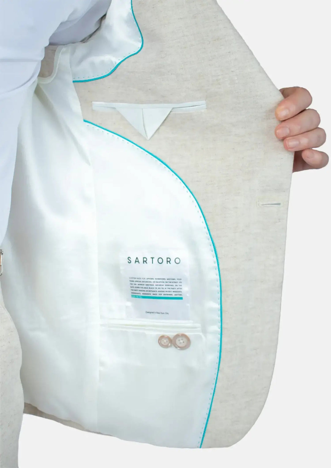 Eldridge Sand Linen Suit - SARTORO