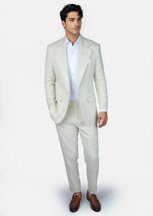 Eldridge Sand Linen Suit - SARTORO