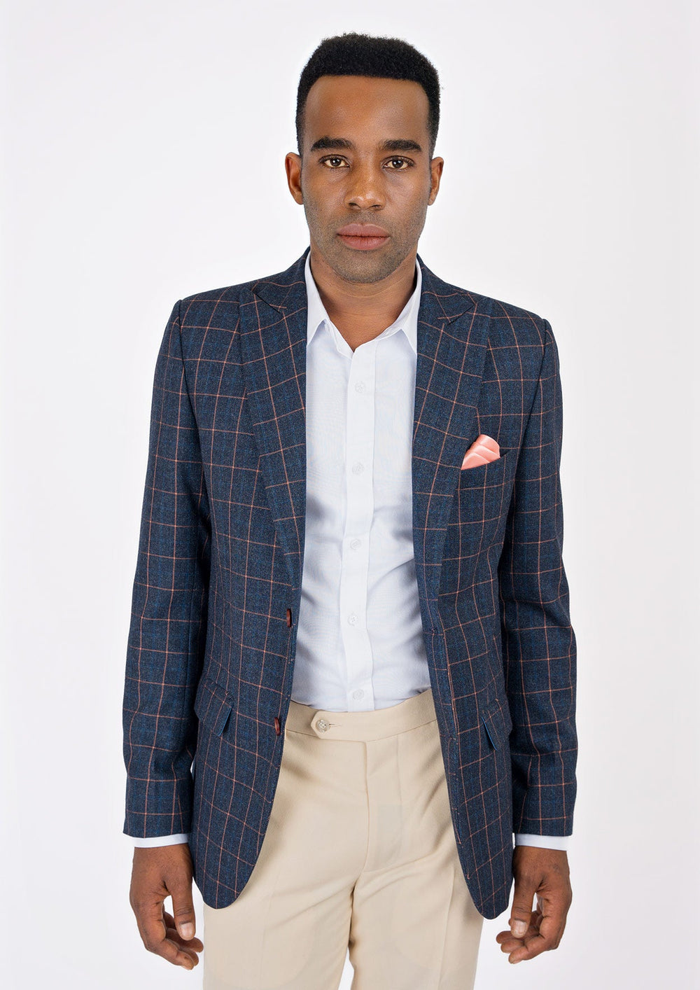 Spruce Blue Flannel Windowpane Jacket529