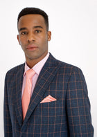 Bryant Spruce Blue Flannel Windowpane Jacket - SARTORO631