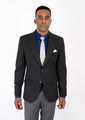 Ellis Black Crosshatch Jacket - SARTORO