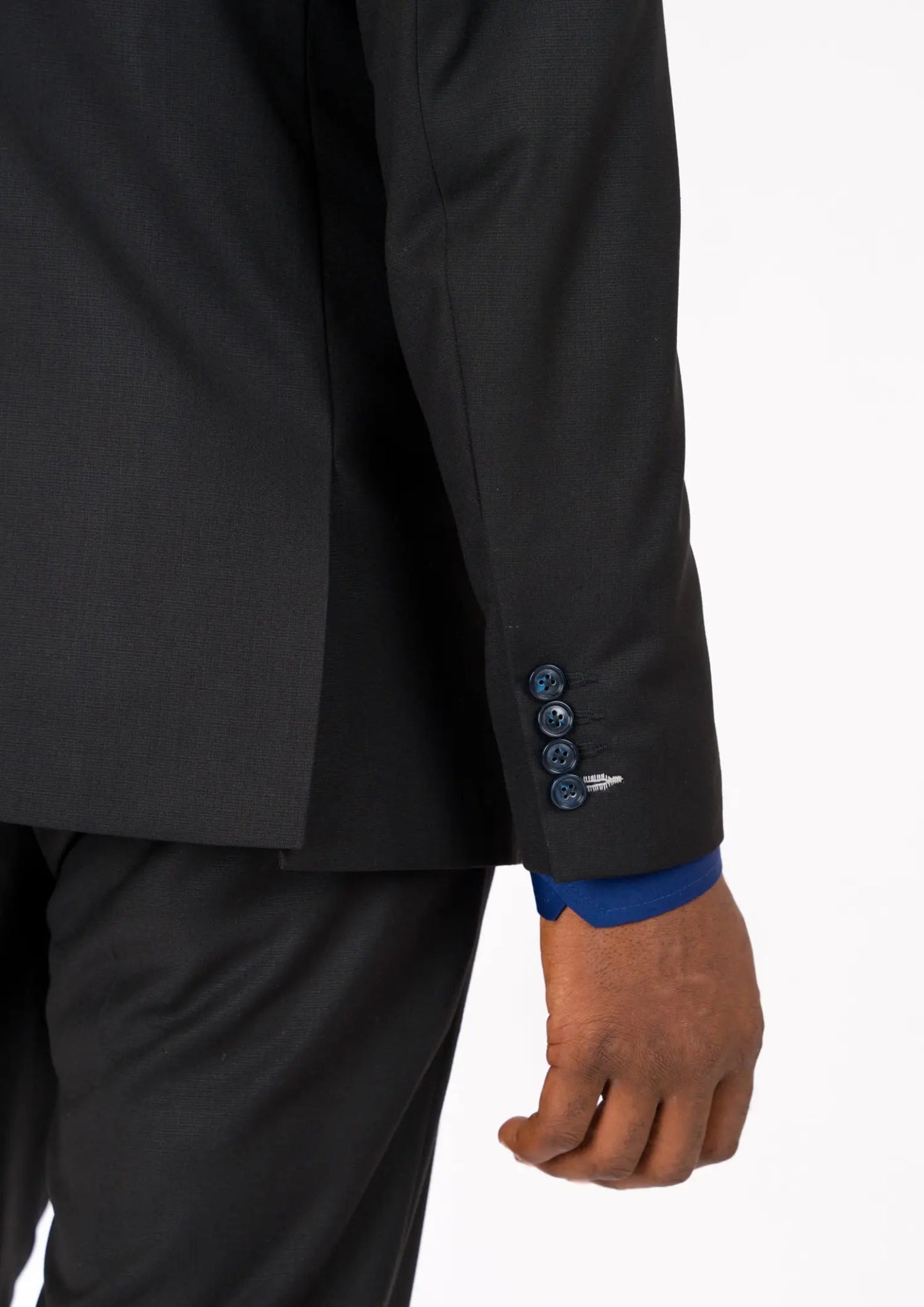 Ellis Black Crosshatch Suit - SARTORO