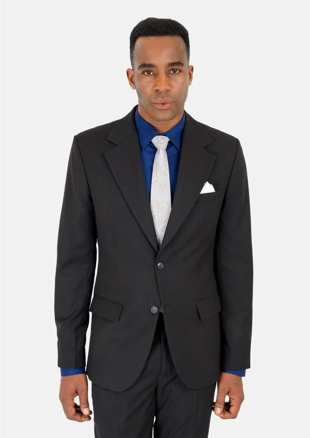 Ellis Black Crosshatch Suit391