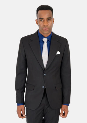 Ellis Black Crosshatch Suit