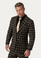 Ellis Black & Gold Check Jacket - SARTORO304