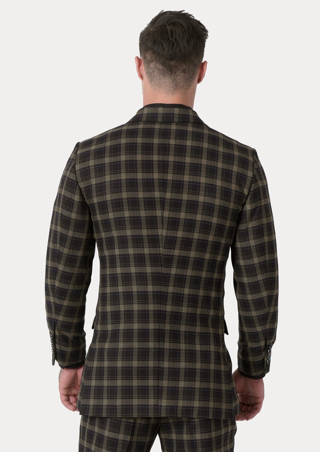 Ellis Black &amp; Gold Check Jacket - SARTORO