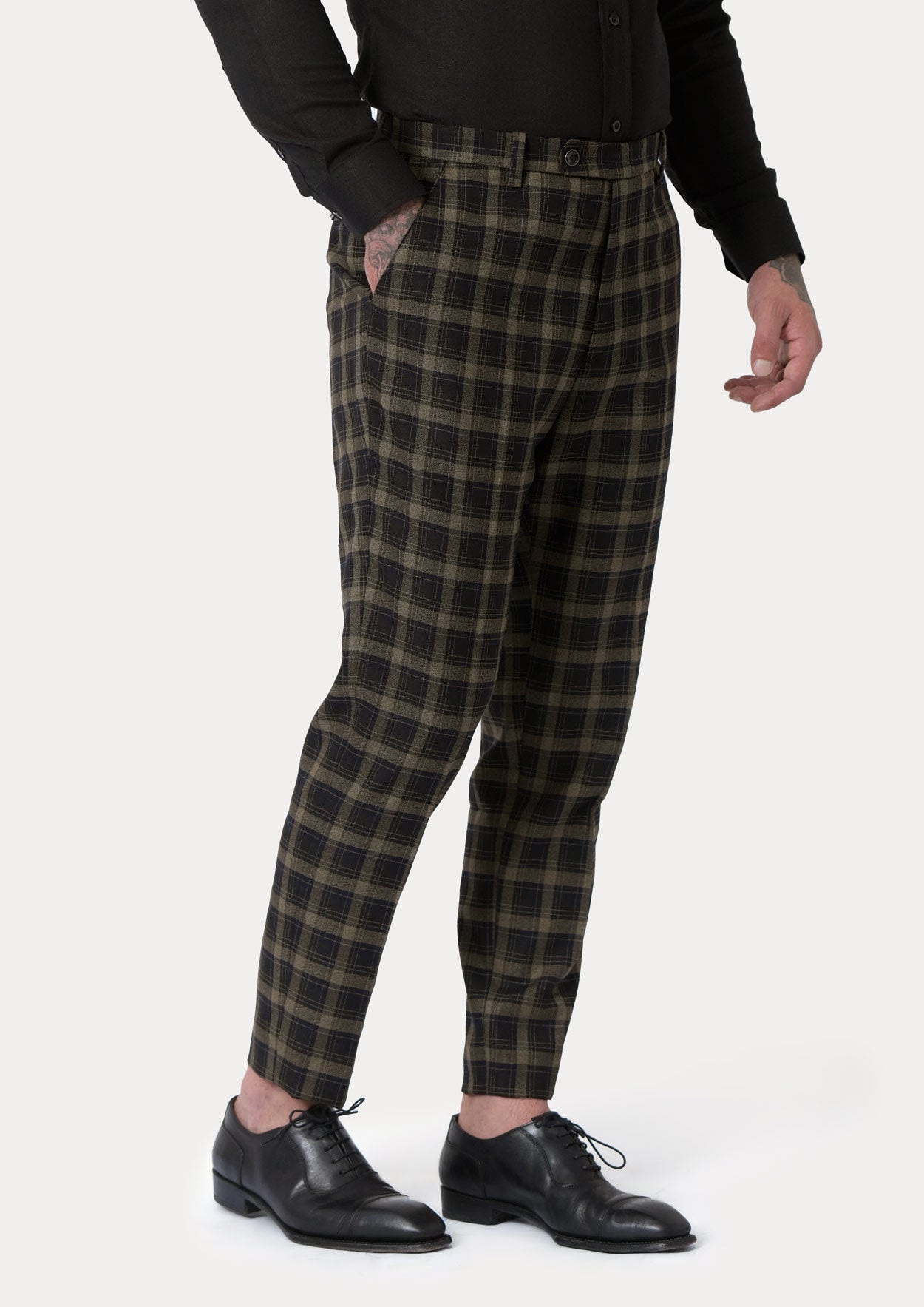 Ellis Black &amp; Gold Check Suit - SARTORO